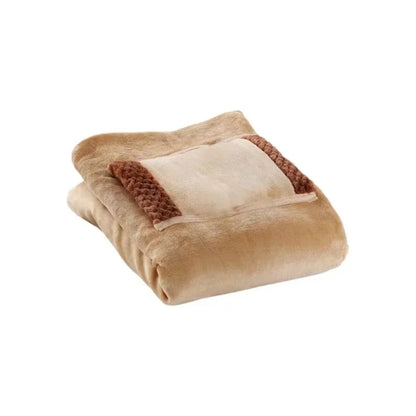 Portable USB Charging Electric Heating Blankets with Hand Warmer Pocket Thickened Electric Blanket Flannel Knee Blanket Desk