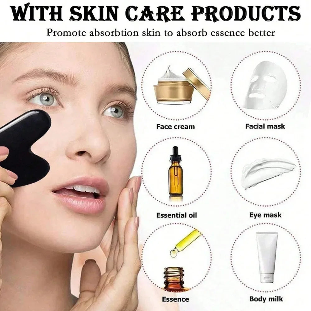 3Pcs Ice Face Roller Gua Sha Board Set Facial Massage Roller Face Massager Face Lifting Contouring Tools Beauty Skin Care Tools